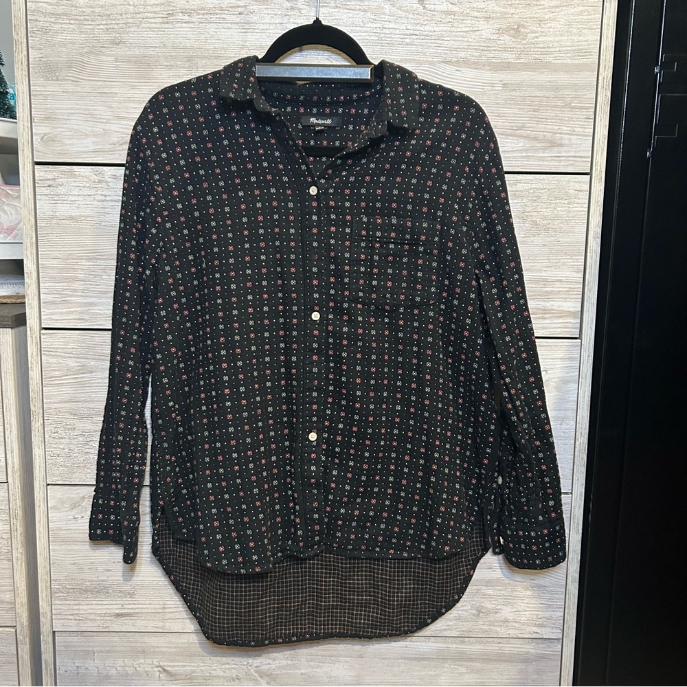 Madewell Oversized Ex-Boyfriend Shirt in Mayfair Foulard size Small - Picture 5 of 8